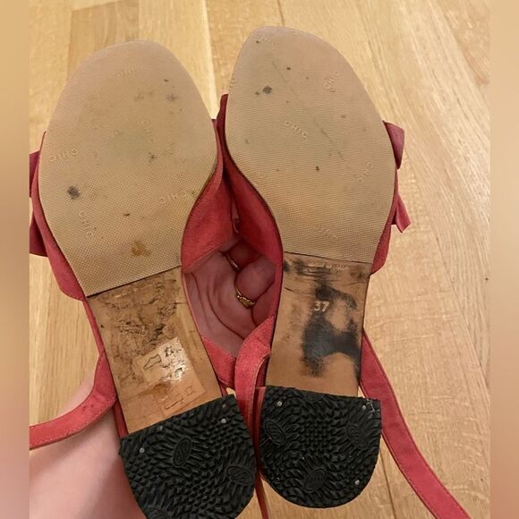 Pink heeled Italian sandals - Picture 4 of 8